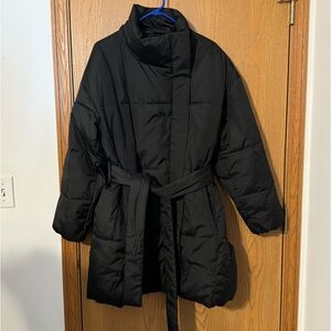 Gap Puffer Coat Wrap Coat with belt